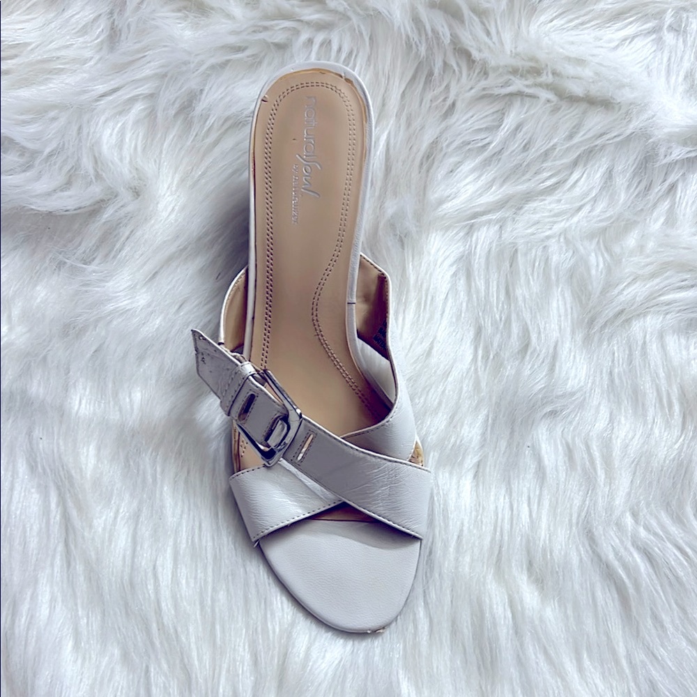 Naturalizer White Sandals